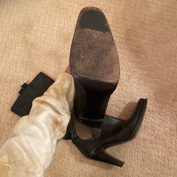 Prada Leather Heeled Boots - Vera Cuoio Size 36.5 - Picture 6 of 9